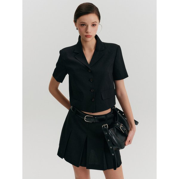 레일라니 싱글 크롭 자켓_블랙 / LEILANI SINGLE CROP JACKET_BLACK