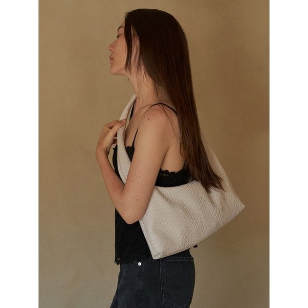 Cross Body Slouchy Hobo Bag Latte Ivory