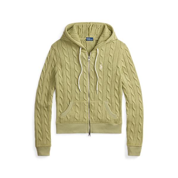 여성 케이블 니트 코튼 풀 지퍼 후디(WMPOKNINA920048300)