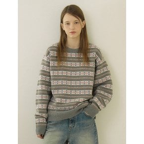 [wool] blooming knit 239 (melange gray)