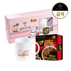 X 곰돌찡토끼찡 머그컵 세트 핑크  머그컵+블랙커피100T _P368605844