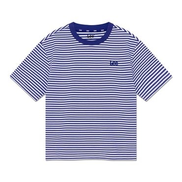 Lee Kids 루즈핏 스트라이프 반팔티 블루 LK2502ST05BL