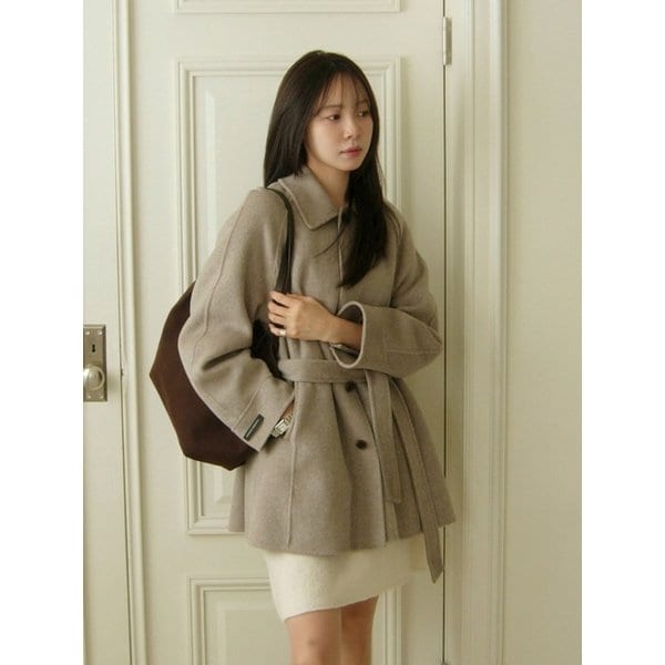 [꼬민지PICK]A라인 싱글 하프코트 OW5WHA550