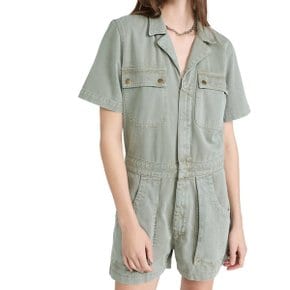 마더 데님 유틸리티 롬퍼 9092-964-GSA Mother Denim Utility Romper Army Green