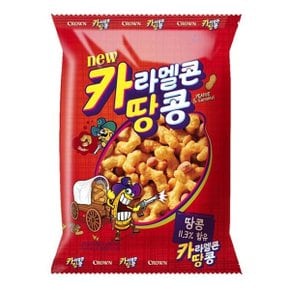 간식 크라운 카라멜콘과 땅콩 72gx8개 후식 과자