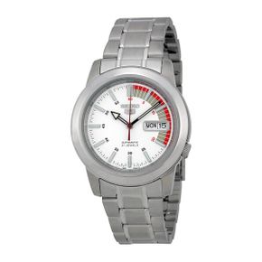 4167904 Seiko 5 Automatic White Dial Stainless Steel Mens Watch