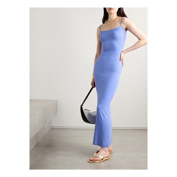 스킴스 소프트 라운지 롱 슬립 드레스 시엘로 아주르 1647597360185161