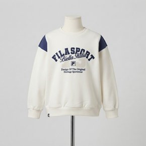 휠라 키즈 배색 포인트 맨투맨 WHITE FK263PO07X003 100
