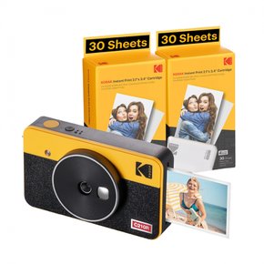 Kodak KODAK Mini Shot 2 Retro 4PASS 2-in-1 & 인스턴트 카메라 포토 프린터(5,3x8,6cm)+68매