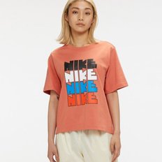 나이키 스포츠웨어 여성 박시 티셔츠 오렌지