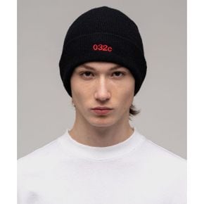 (U) 로고 캐시미어 블랜드 비니 블랙 LOGO CASHMERE BLEND BEANIE BLACK