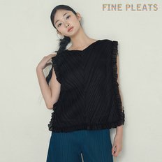 [FINE PLEATS] 피네 플리츠 슈슈 민소매 탑 블랙