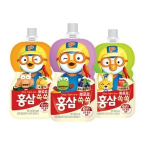 팔도 뽀로로 홍삼쏙쏙 100ml 20팩 포도/오렌지/사과