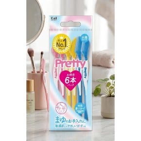 일본 카이 프리티 기본형 눈썹칼 6P 세트 눈썹정리 면도기