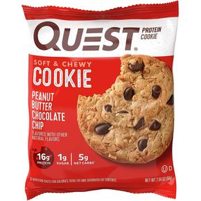 [해외직구] Quest Nutrition 퀘스트 프로틴 16g 쿠키 피넛버터 초콜릿칩 12입 Protein Cookie - Peanut Butter Chocolate Chip (12 Cooki
