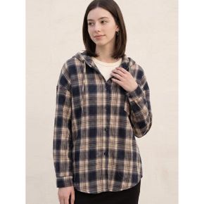 77까지 체크 라운드 후드 셔츠 HB6FSH001C_P435899423