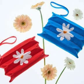 Lucky Pleats Knit Pouch S Daisy Garden (ALL)[Jelly Green-10/25예약배송]