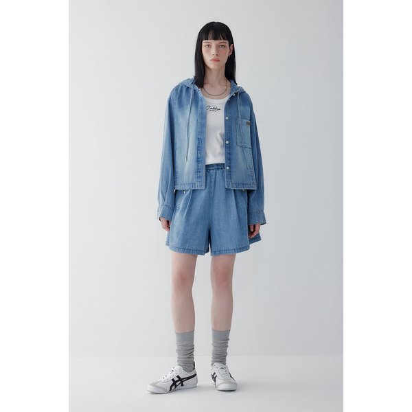 워싱 데님 후디드 점퍼 7155320003140