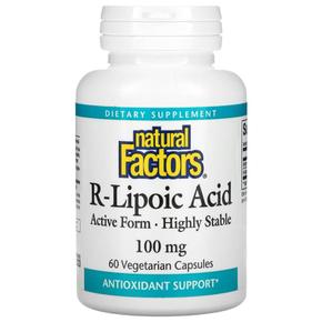 미국직구 Natural Factors 내추럴팩터스 R리포산 100mg 60캡슐