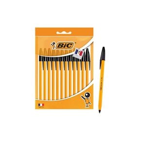 빅 BIC 유성 볼펜 오렌지 0.7mm 쿠로 12개 세트 사무용 업무용