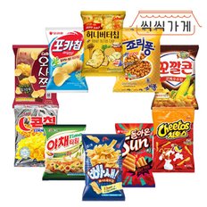 인기 봉지과자 10종  / 꼬깔콘 빠새 썬 야채타임 오사쯔 죠리퐁 치토스 콘칩 포카칩 허니버터칩