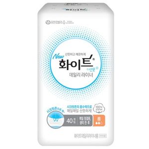 오너클랜 화이트 순한순면 팬티라이너 롱 40매 유한킴벌리