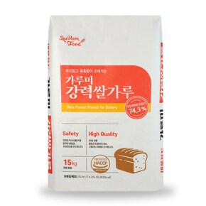 새롬푸드 가루미 국산 강력쌀가루 제빵용 제과용 쌀가루 15kg
