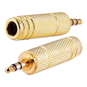 3.5mm 스테레오 수(M) to 6.3mm 스테레오 암(F) TRS 오디오 변환 젠더