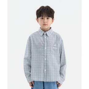 [본사]시어서커 체크 셔츠 (라이트블루)_OD261ISH06_LBL