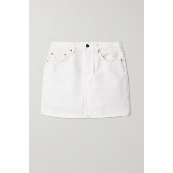 워드로브 NYC 데님 미니 스커트 화이트 1647597303943255