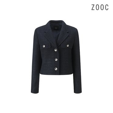 ZOOC 울블렌드 크롭 트위드 자켓 DN_V241MSF908