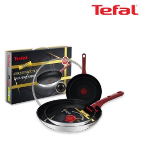 [BIZ][Tefal] 테팔 유니크 인덕션 프리미엄 프라이팬 20+24+28+유리뚜껑