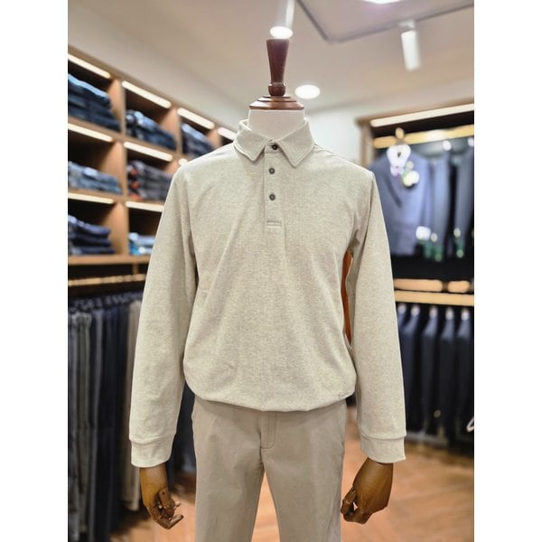 [여주점] 코오롱 브렌우드 남성 기모 솔리드 폴로넥 티셔츠 BRTAW25411IVX