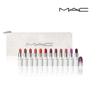  맥 MAC 메이크업 도즌 미니 파우더 키스 립스틱 12개 세트