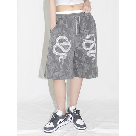 클럿스튜디오 [리퍼브] Snake Bermuda Sweat Pants - CAMO