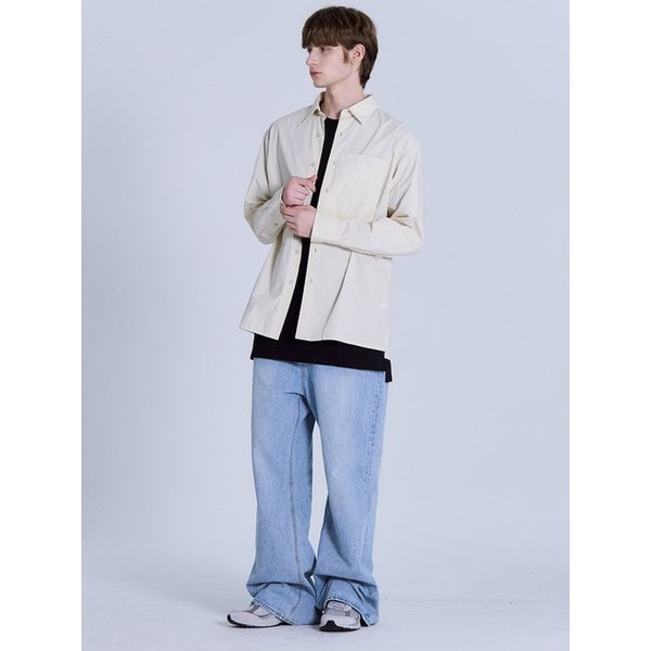 레이어드 라운드 반팔티(긴기장+7cm) LATS0106