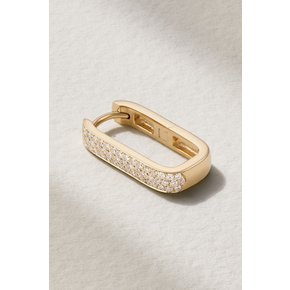 Mini 14-karat Gold Diamond Single Hoop Earring 골드