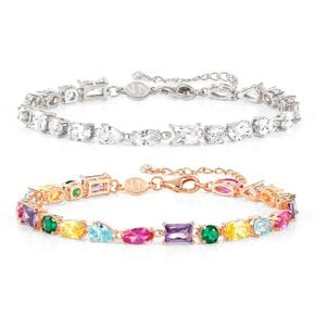 팔찌 COLOUR WAVE (컬러웨이브) bracelet in 925 silver and cubic zirconia 149801 (택1)