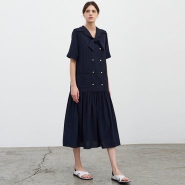 미테 SAILOR FLARE DRESS_NAVY