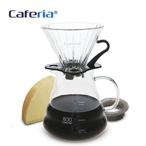 코맥 Caferia 커피드립세트 800ml-CDN2 [커피필터/유리드리퍼/커피서버/핸드드립/드립커피/드립용품/커피용품]