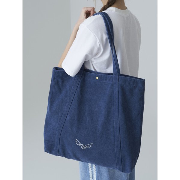 ANGEL CUBIC CANVAS BAG - BLUE