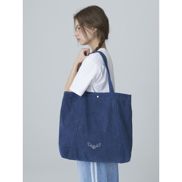 ANGEL CUBIC CANVAS BAG - BLUE