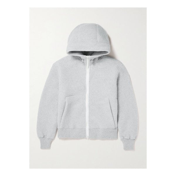 칠리웍 리사이클 울 혼방 저지 후드 보머 재킷 그레이 46376663162932264