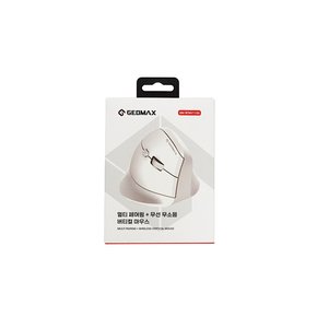 GEOMAX 블루투스+무선 무소음 버티컬 마우스 화이트