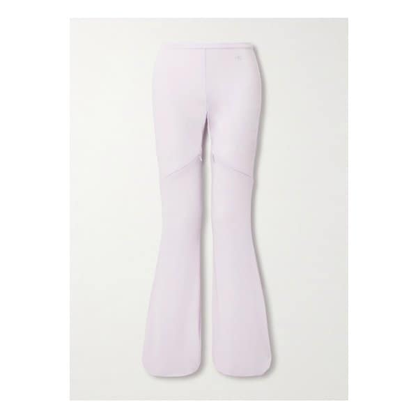 쿠레쥬 엘립스 지퍼 디테일 저지 플레어 팬츠 라일락 1647597332507023