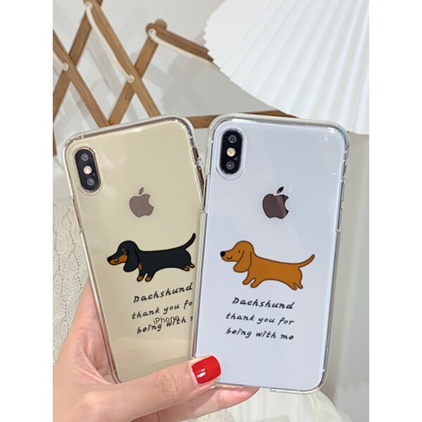 그노 산책하는닥스훈트 소프트젤리케이스