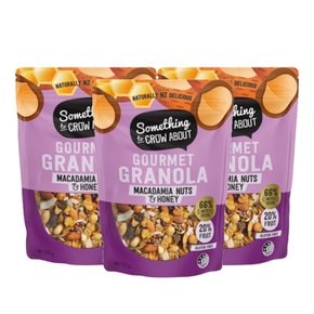 Something to Crow About 마카다미아 넛츠 허니 고메 그래놀라 Granola 400g 3개