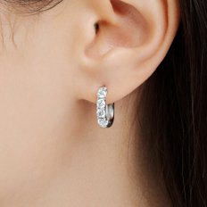 14K 랩 다이아몬드 귀걸이 2.5mm 원터치 랩다이아