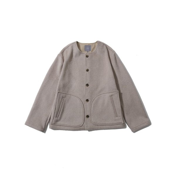 RANCH WOOL BLENDED CARDIGAN JACKET (NATURAL BEIGE)