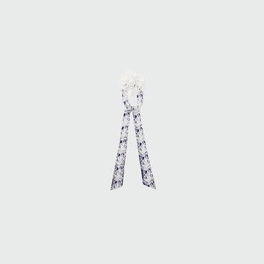EENK YOUNG Flower Corsage Tie Scarf - Blue